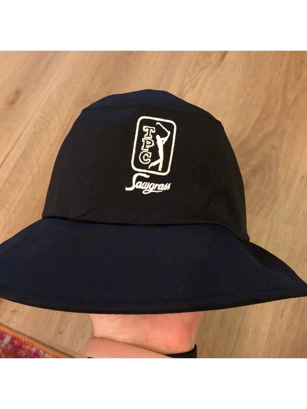 IMPERIAL TPC TOURNAMENT PLAYERS CLUB BUCKET HAT GOLF BLACK DRAWSTRING SAWGRASS - Picture 2 of 6